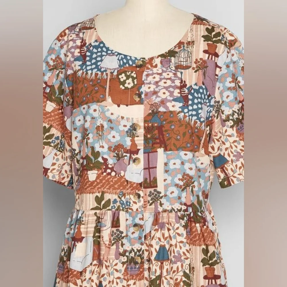 Princess Highway Sunday Sweetness Lounge Cat Babydoll Dress Size 12 AU / 8 US - Picture 4 of 12